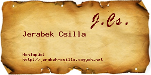 Jerabek Csilla névjegykártya